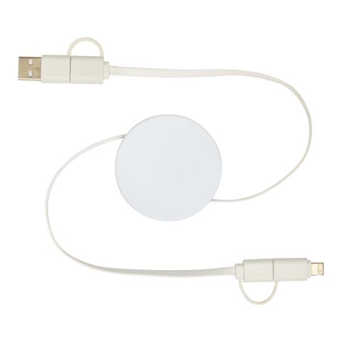 Citala 5-in-1 recycled plastic 90 cm retractable data sync and 40W fast charge cable Standard | white | No Branding | not available | not available