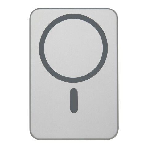 Avis 5000 mAh RCS recycled aluminium magnetic power bank  Silver