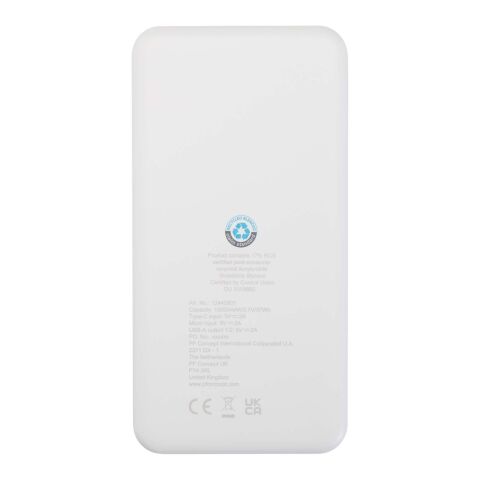 Intan 10.000 mAh 10W recycled plastic power bank Standard | White | Not applicable | No Branding | not available | not available