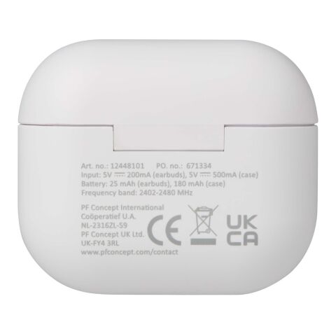 Altais recycled plastic True Wireless Bluetooth® headset Standard | White | No Branding | not available | not available