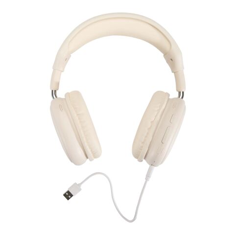 Alzir recycled plastic over-ear wireless Bluetooth® headset Standard | White | No Branding | not available | not available