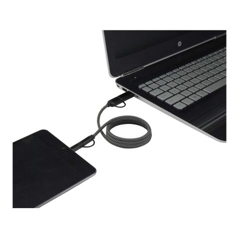 SMART 65W 100 cm RCS recycled magnetic 5-in-1 charging cable Solid black