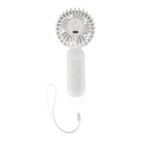 Aervia recycled plastic portable fan Standard | White | No Branding | not available | not available