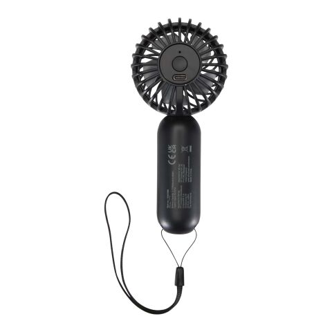 Aervia recycled plastic portable fan Solid black