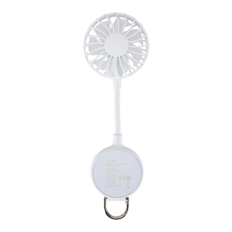Ventio recycled plastic magnetic portable fan Standard | White | No Branding | not available | not available