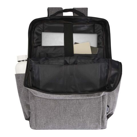 Libra 15” GRS recycled laptop backpack 15L Standard | Heather grey | not available | No Branding | not available | not available | not available