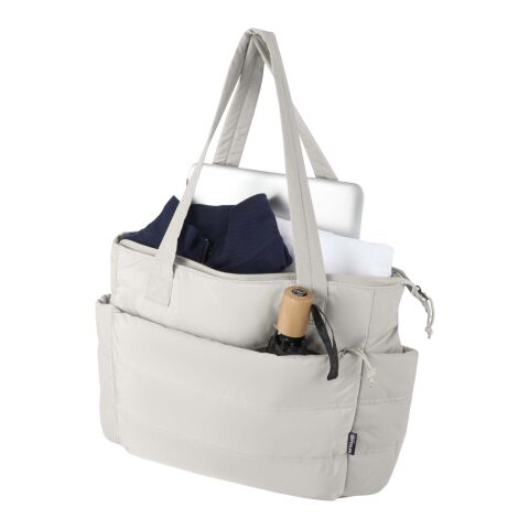 Puffer 15.6" GRS recycled laptop tote bag 18L  Standard | Sandstone | No Branding | not available | not available | not available