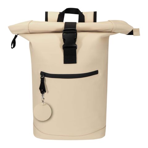 Resi Plus GRS recycled round charm keychain  Standard | Oatmeal | No Branding | not available | not available