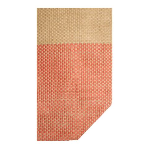 Rhythm straw paper large zipped tote bag 21L Brick