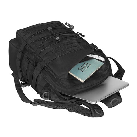 Halfar notebook backpack MOLLE black | Without Branding