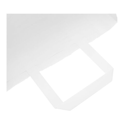 Kraft 80-90 g/m2 paper bag with flat handles - medium white | No Branding | not available | not available