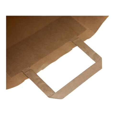 Kraft 80-90 g/m2 paper bag with flat handles - medium Kraft brown | not available | No Branding | not available | not available