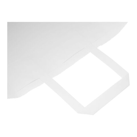 Kraft 80-90 g/m2 paper bag with flat handles - large White | Not applicable | No Branding | not available | not available