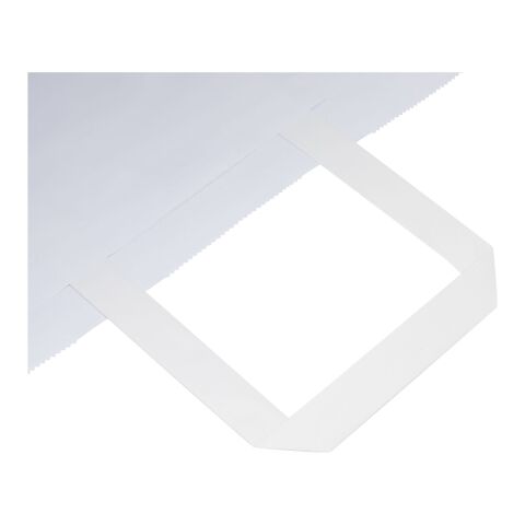 Kraft 80-90 g/m2 paper bag with flat handles - X large white | No Branding | not available | not available