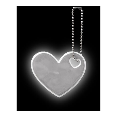 RFX™ H-12 heart reflective PVC hanger White | No Branding | not available | not available