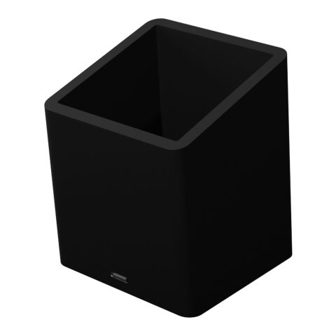 SCX.design O11 antibacterial light-up logo pencil holder with dual USB output Solid black | No Branding | not available | not available