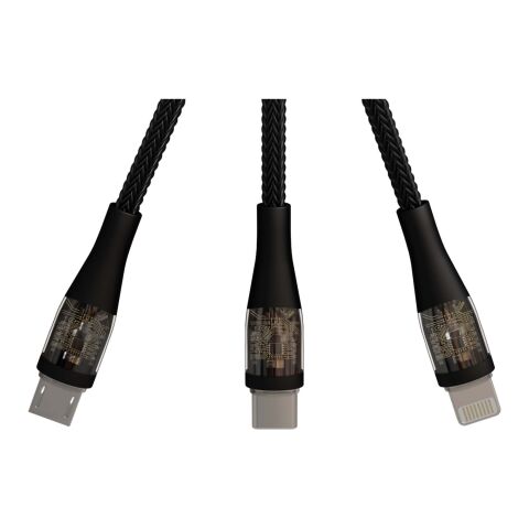 SCX.design C51 60W 5-in-1 rPET fast charging cable with display Black | No Branding | not available | not available