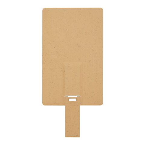 Rectangular degradable credit card USB Kraft brown | No Branding | not available | not available | 1 GB