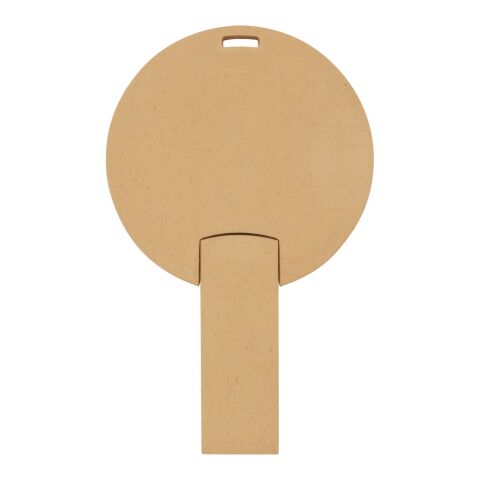 Round degradable USB Kraft brown | No Branding | not available | not available | 1 GB