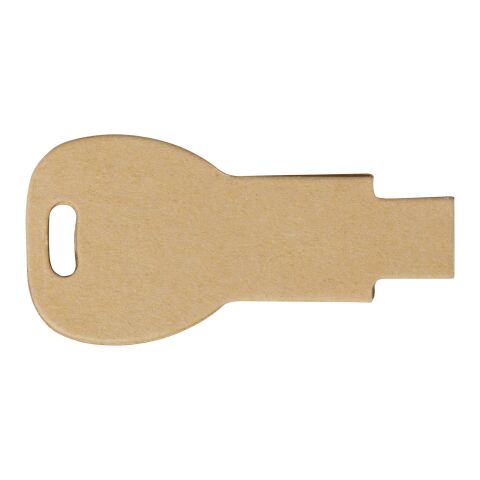 Key-shaped recycled paper USB 2.0 Kraft brown | No Branding | not available | not available | 1 GB