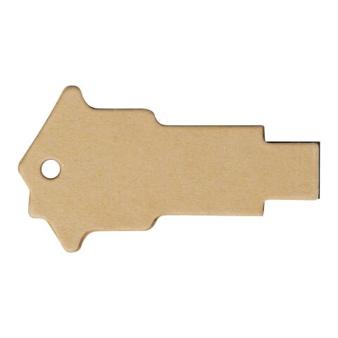 House-shaped recycled paper USB 2.0 Kraft brown | No Branding | not available | not available | 1 GB