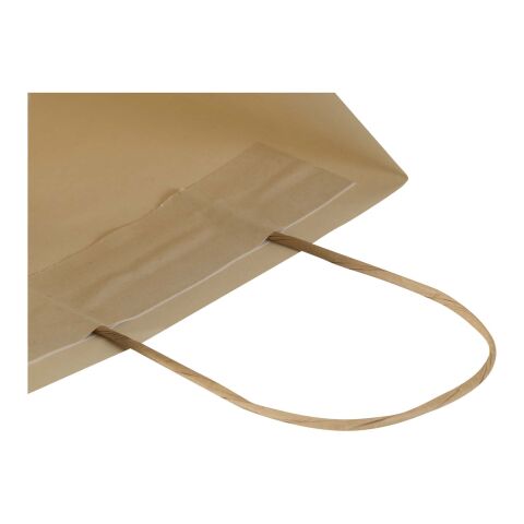 Agricultural 150 g/m2 waste paper bag with twisted handles - 18 x 9 x 23 cm Ivory white