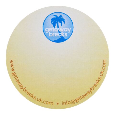 Sticky-Mate® circle-shaped recycled sticky notes White | No Branding | not available | not available