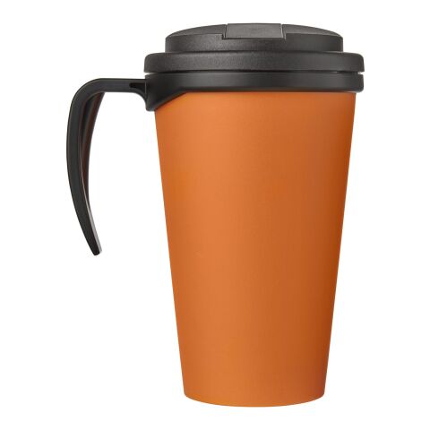 Americano® Grande 350 ml mug with spill-proof lid Orange-Solid black | Not applicable | No Branding | not available | not available