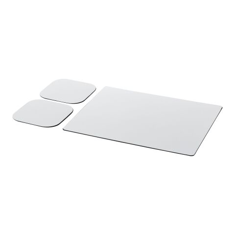 Brite-Mat® mouse mat and coaster set combo 3 Solid black | No Branding | not available | not available