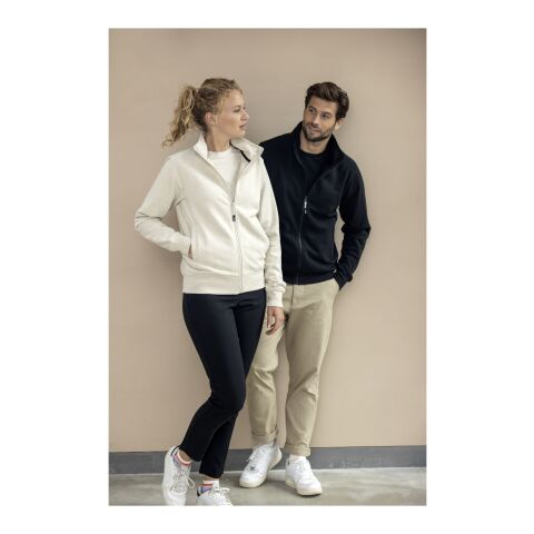 Galena unisex Aware™ recycled full zip sweater Oatmeal | 3XL