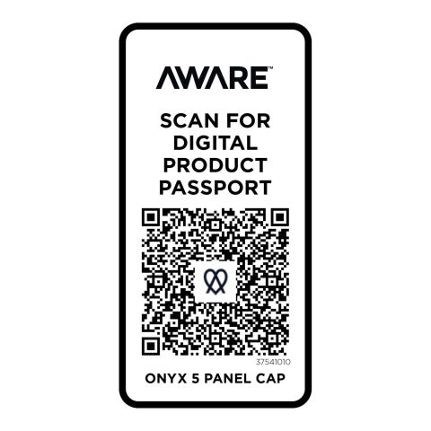 Onyx 5 panel Aware™ recycled cap Standard | White | No Branding | not available | not available | not available