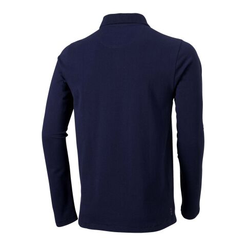 Oakville long sleeve men's polo Standard | Navy | M | No Branding | not available | not available | not available