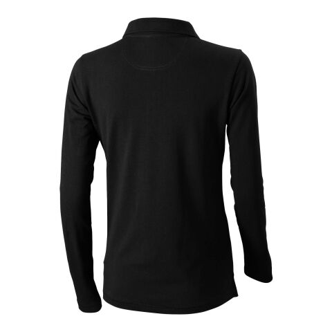 Oakville long sleeve women&#039;s polo Standard | Solid black | S | No Branding | not available | not available | not available