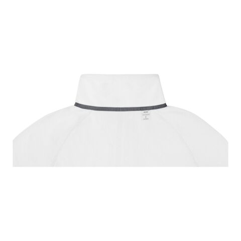 Zelus men&#039;s fleece jacket Standard | White | XS | 1-color Screen Print | right bicep | 80 mm x 100 mm