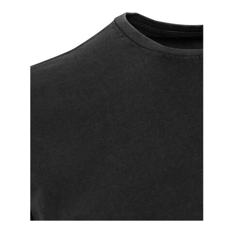 Nanaimo 160 g/m2 short sleeve washed men's t-shirt Standard | Solid black | L | No Branding | not available | not available | not available