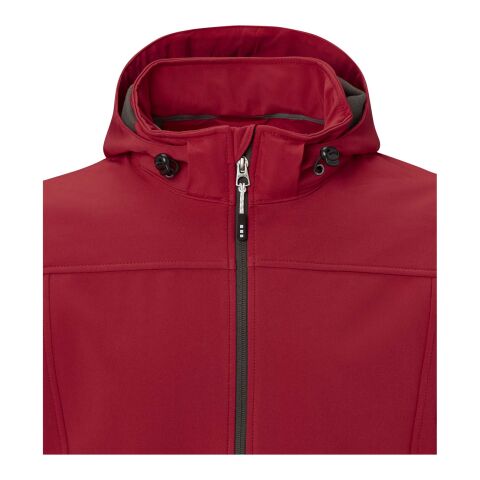Langley men's GRS recycled softshell jacket Red | XS