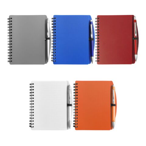 PP notebook with ballpen Kimora white | No Branding | not available | not available
