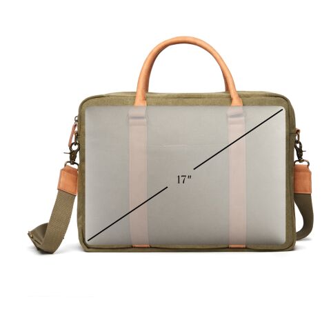 VINGA Bosler canvas computer bag green | No Branding | not available | not available