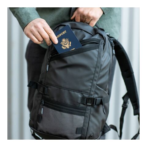 Rivin Backpack 18L rPET. Relective pocket. Fits 17&quot; laptop Solid black | No Branding | not available | not available | not available