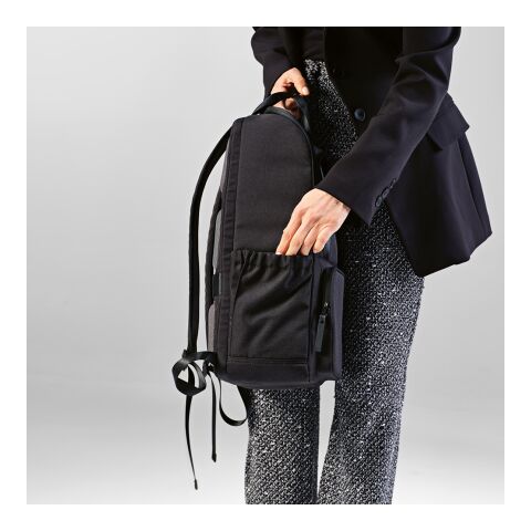 Bucharest Backpack 18L rPET. Front pocket. Fits 15.6&quot; Laptop Solid black | No Branding | not available | not available | not available