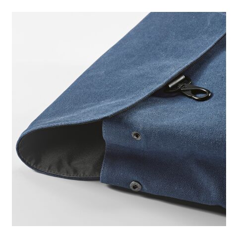 Prague Backpack 25L rCotton. Hook closure. Fits 17" laptop Blue | No Branding | not available | not available | not available