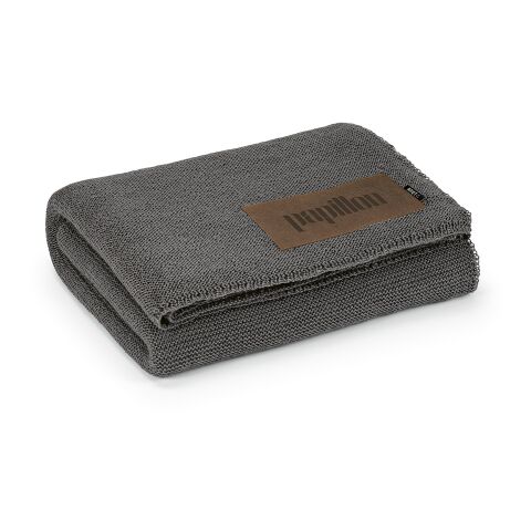 Mondrian Blanket rPET and Wool blend. Customisable Patch Dark grey | No Branding | not available | not available | not available