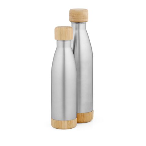 Rio Grande Bottle rSS and Bamboo 530ml. Double wall and Leakproof Silver | No Branding | not available | not available | not available