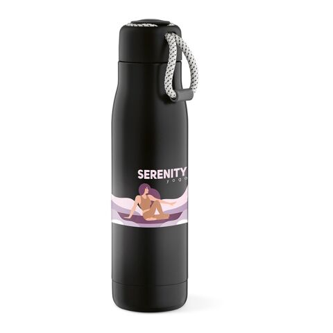Lena Bottle rSS 570ml. Double wall and Leakproof. rPET handle Solid black | No Branding | not available | not available | not available