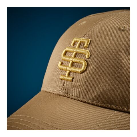 Darrell Cap rCotton 280 gsm. 6 panels and Metal Buckle Closure Camel | No Branding | not available | not available | not available