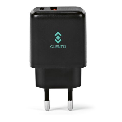 Franklin Wall Charger rABS 20W. USB-C and USB-A Fast charging Solid black | No Branding | not available | not available | not available