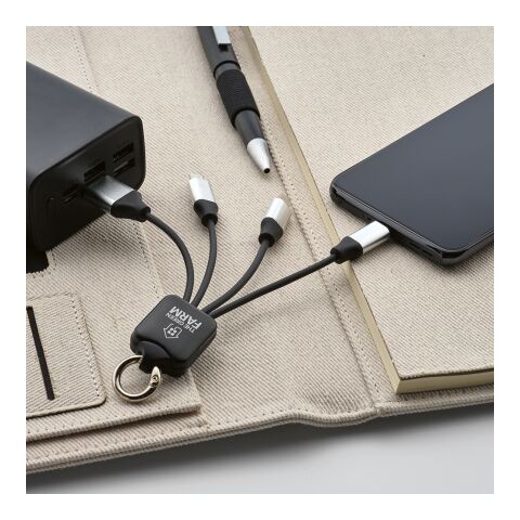 Sagan 4-in1 Cable rTPR. Backlit logo and hanging loop Solid black | No Branding | not available | not available | not available