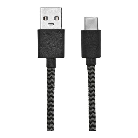 Leibniz Cable rPET. 1m USB-C to USB-A. Fast Charge Black | No Branding | not available | not available | not available