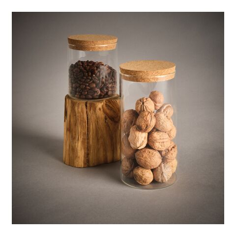 Magritte 500 Canister Borosilicate Glass 580ml. Cork lid Transparent | No Branding | not available | not available | not available