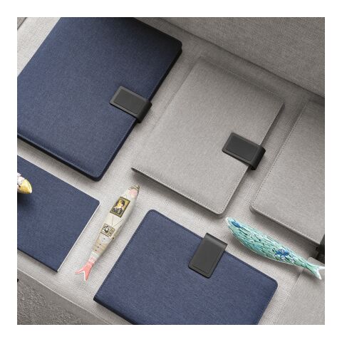 Tolstoy A5 Folder rPET. 64 FSC sheet notepad and rPU closure Dark grey | No Branding | not available | not available | not available